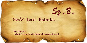Szélesi Babett névjegykártya